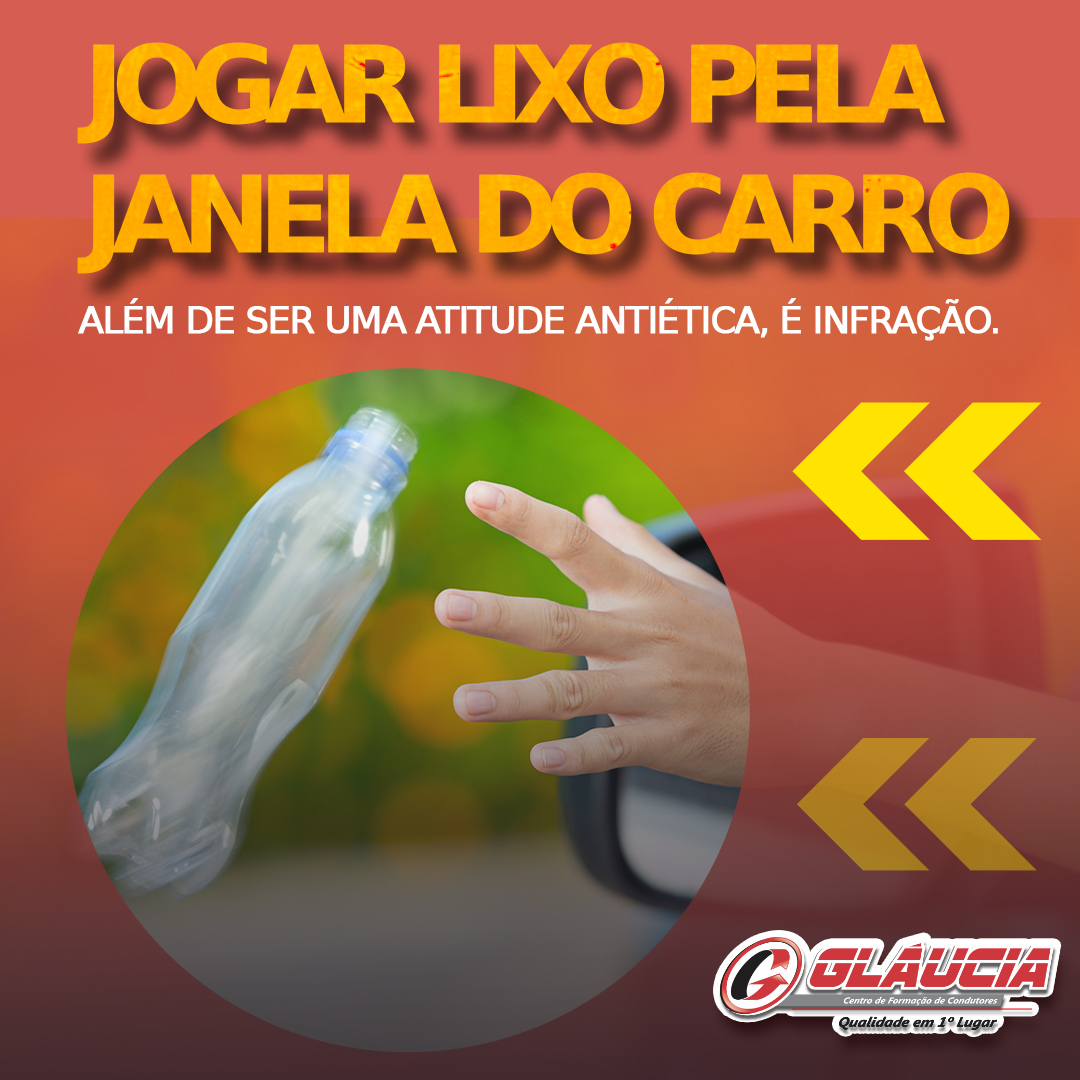 Jogar lixo pela janela do carro